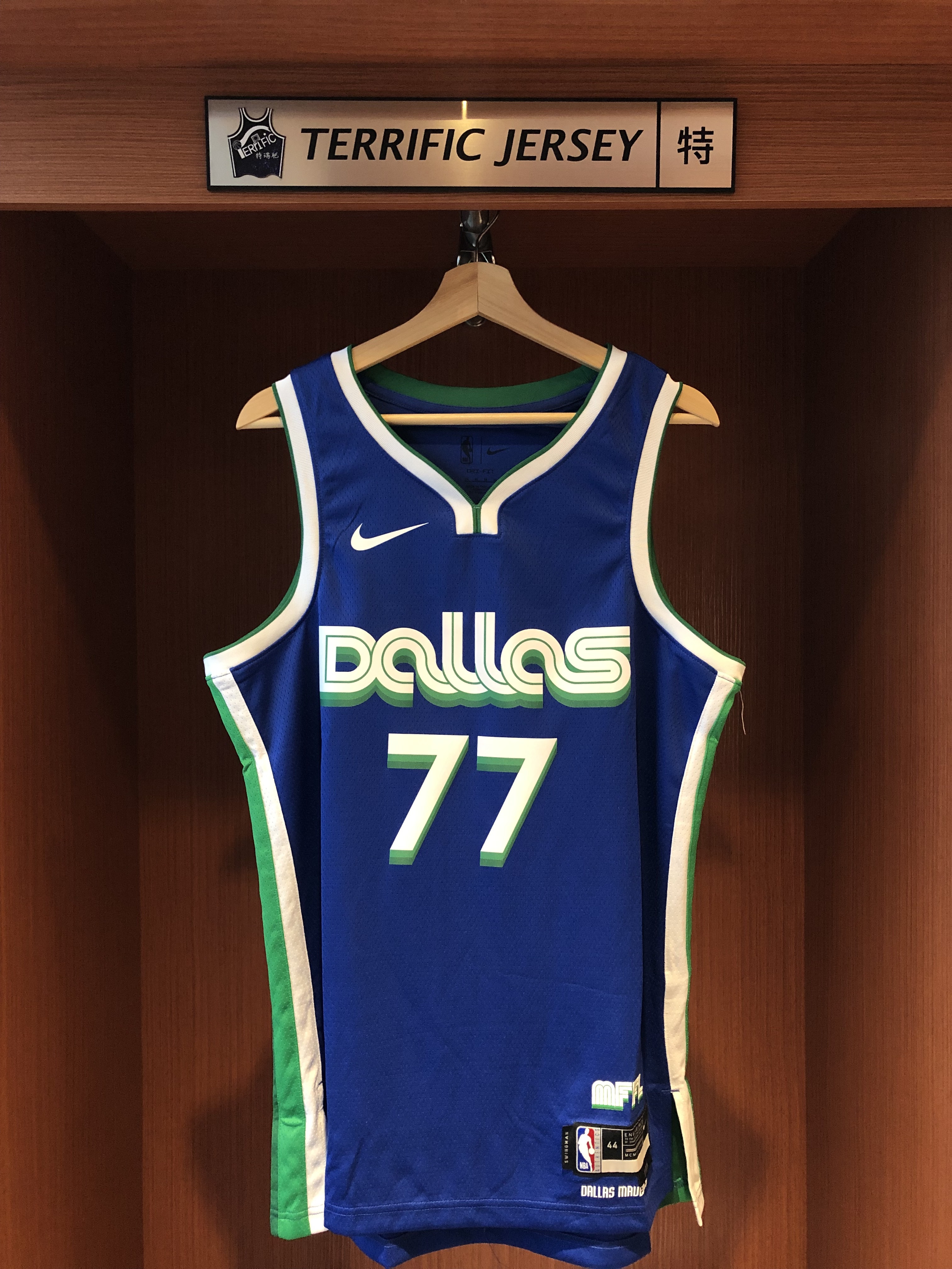 NBA球衣 Luka Doncic 達拉斯小牛城市 藍綠 City Nike Swingman 球迷版 熱轉印 全新