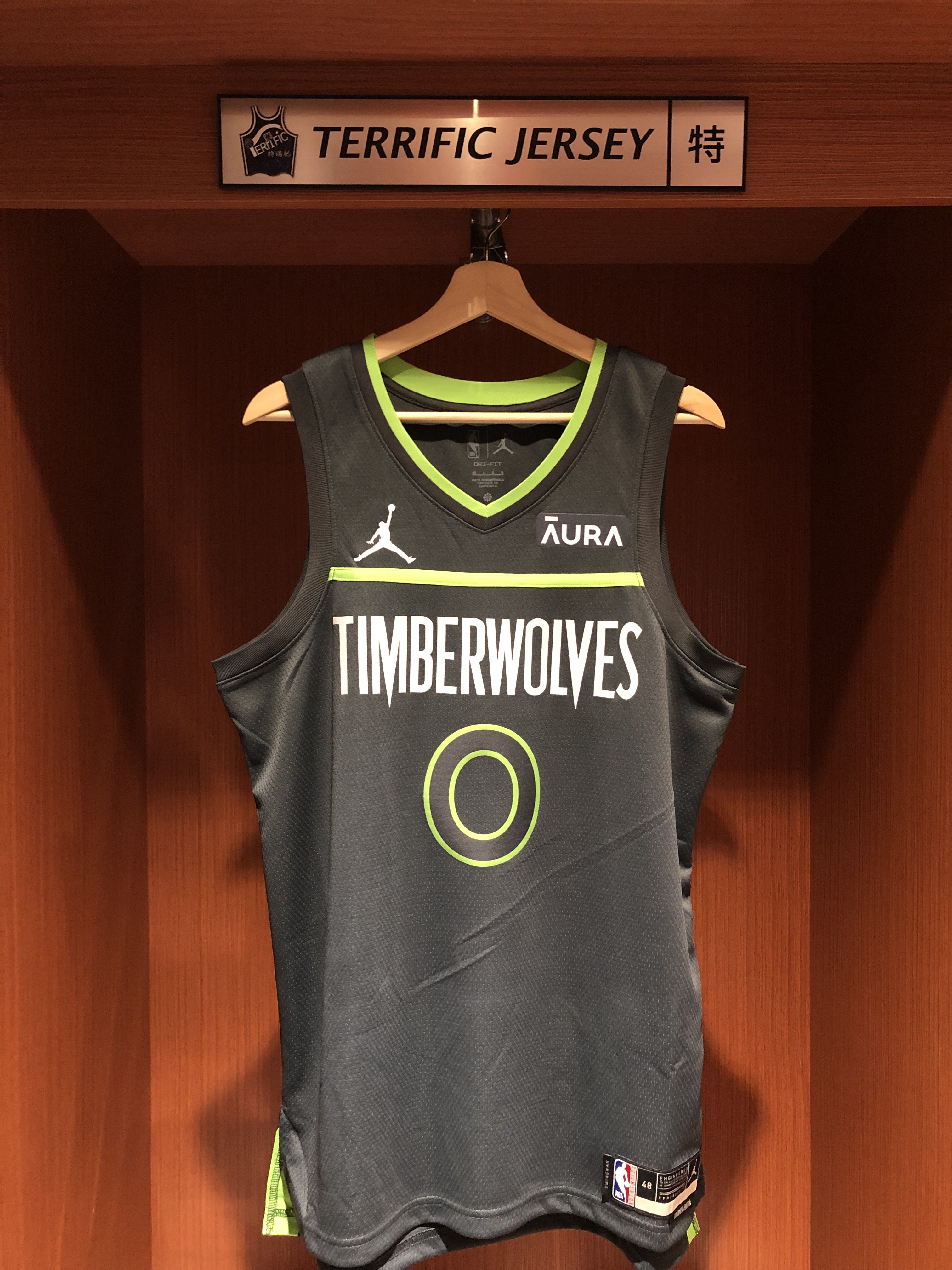 NBA球衣 D'angelo Russell 明尼蘇達灰狼綠 Statement Jordan Swingman 球迷版 熱轉印 含贊助商標 全新