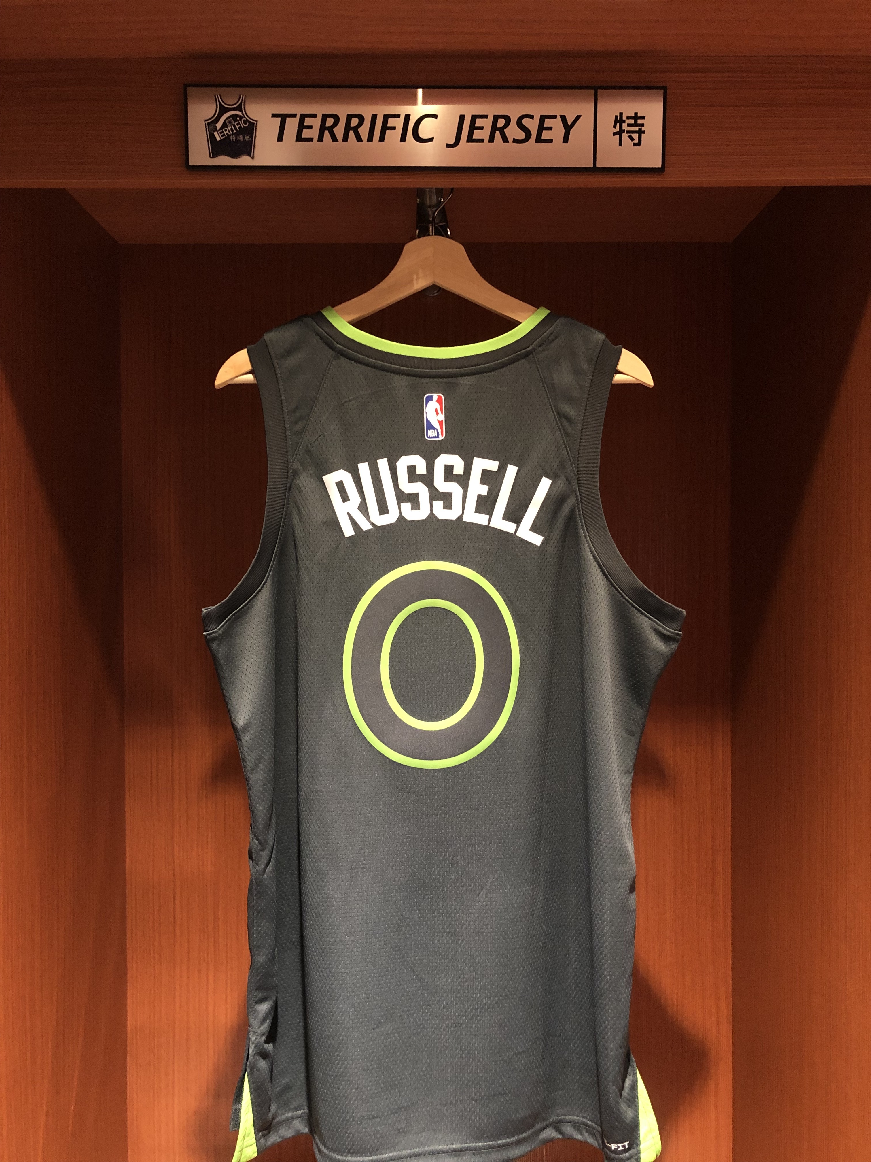 NBA球衣 D'angelo Russell 明尼蘇達灰狼綠 Statement Jordan Swingman 球迷版 熱轉印 含贊助商標 全新