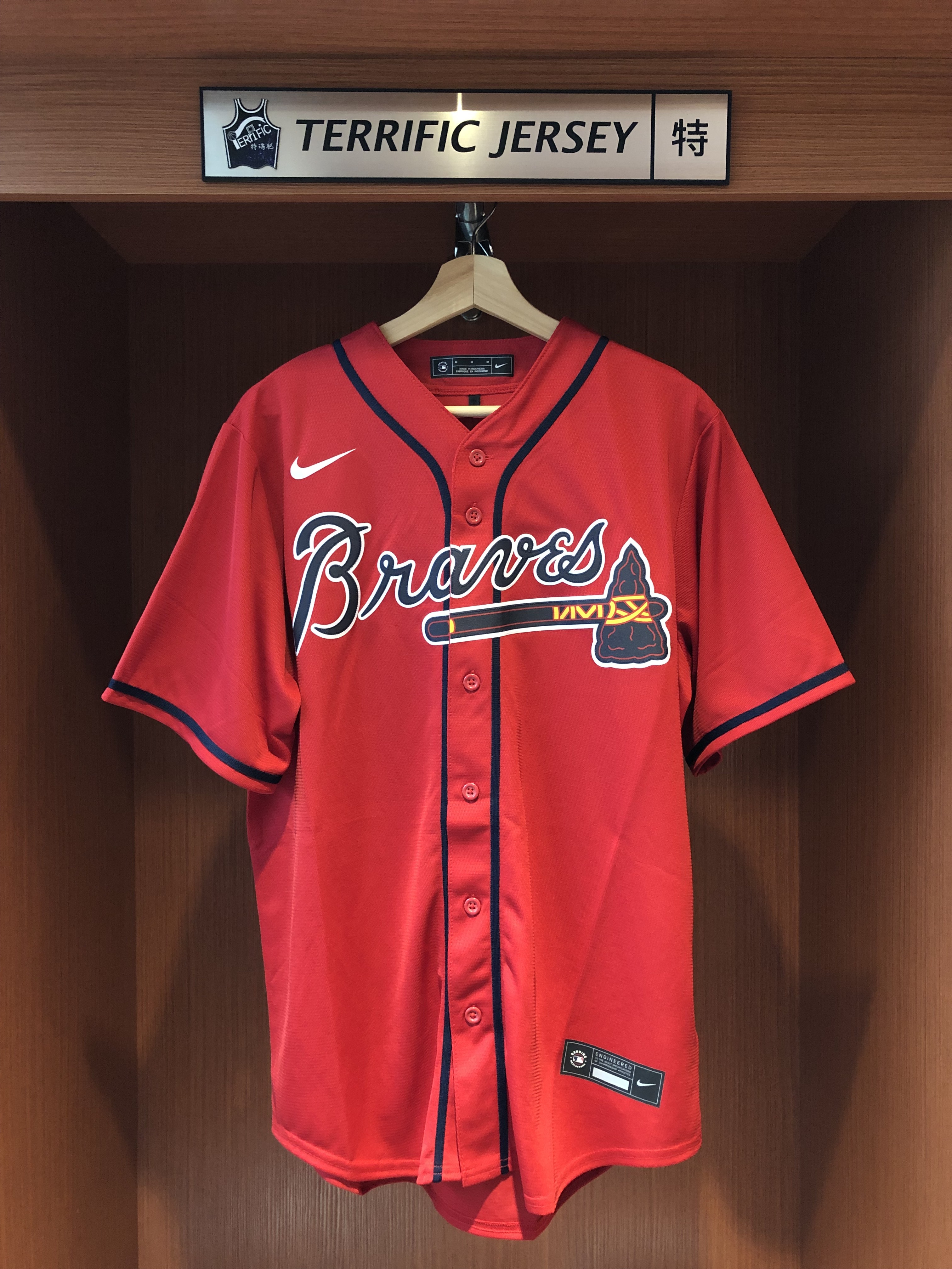 MLB球衣 Ronald Acuna Jr. 亞特蘭大勇士紅 Nike Replica Player Name Jersey 球迷版 熱轉印 全新