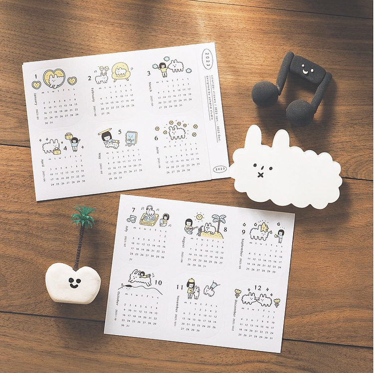 右手超人｜絕版｜月份貼紙｜2023