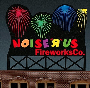 Micro Structures 9782 Noise "R" Us Fireworks 煙火專賣店霓虹招牌