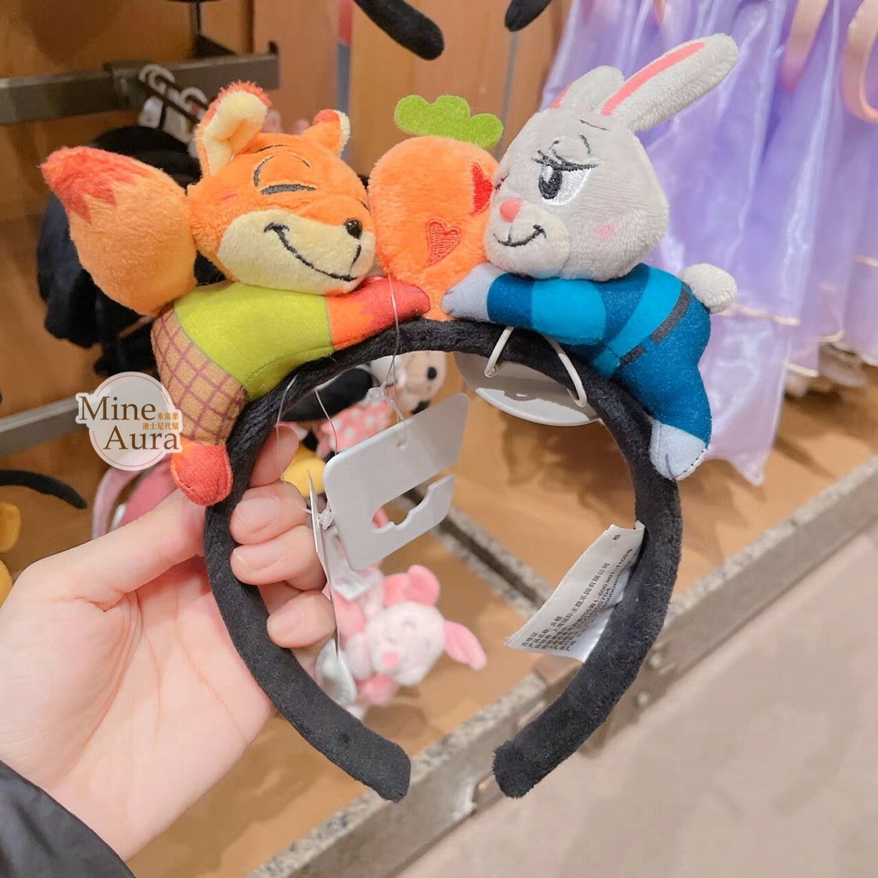 哈茱蒂 Judy 兔 胡尼克 Nick 狐狸 Q版 趴趴 趴姿 絨毛造型 髮圈 動物方城市 Zootopia -上海迪士尼樂園