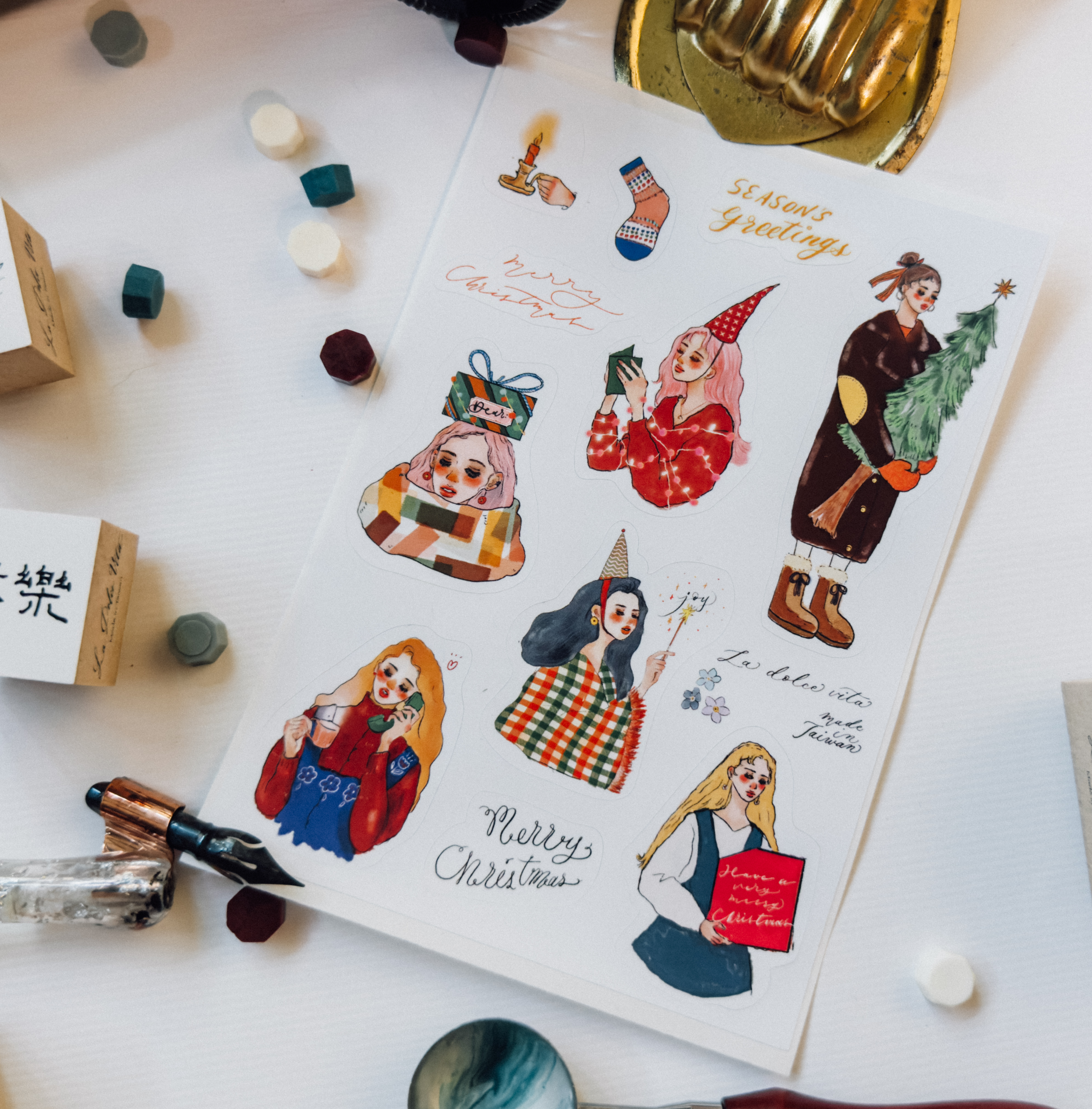 想給你一顆星星一片森林 聖誕貼紙 兩張一組 ｜甜蜜生活