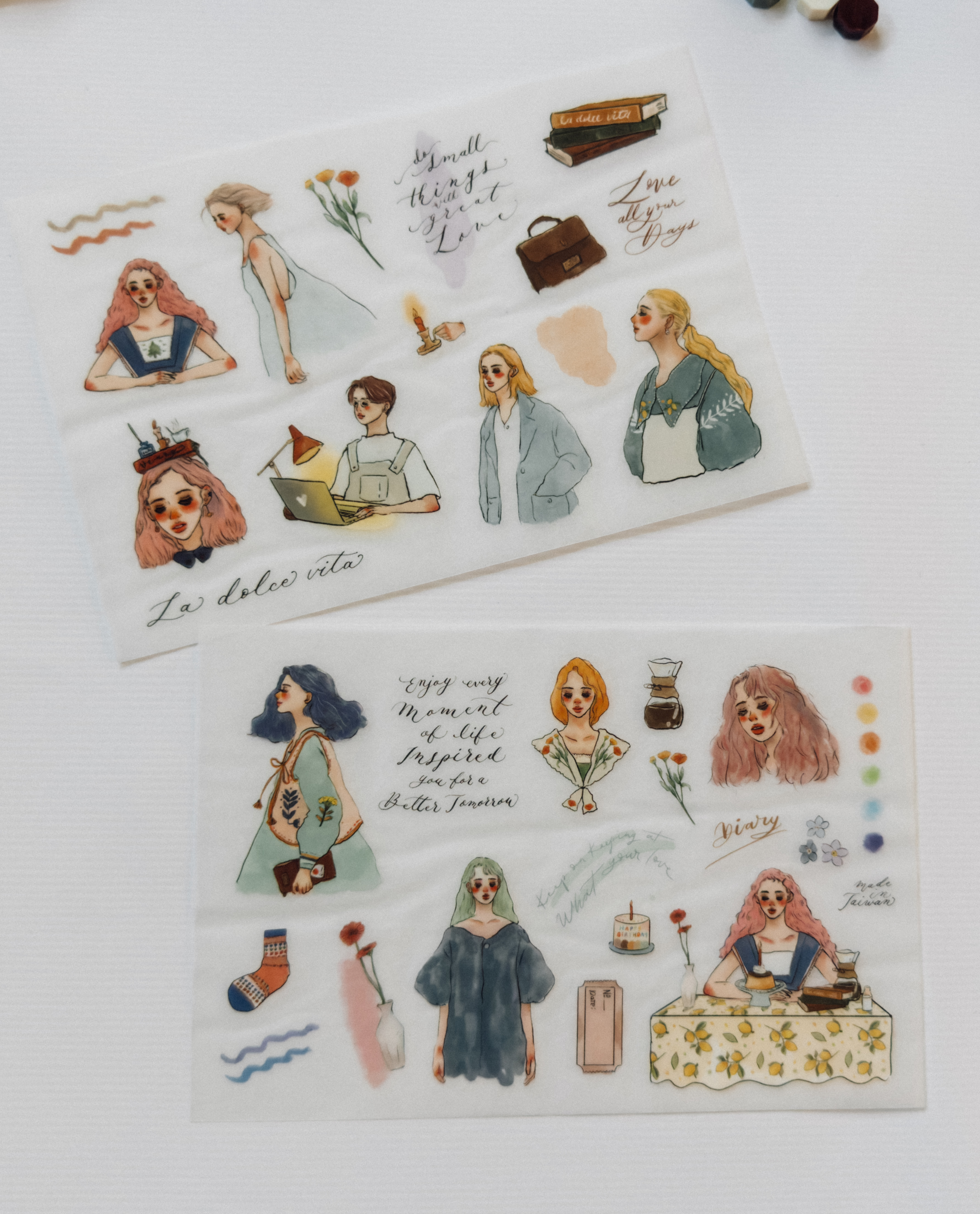 每一天都是全新 轉印貼紙 兩款一組｜甜蜜生活