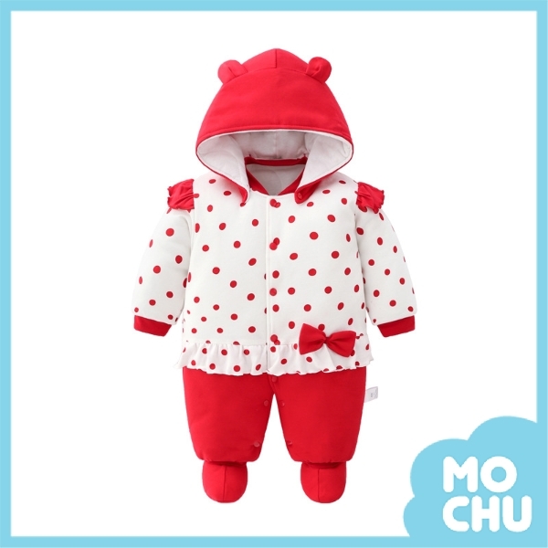 紅領結大紅點連身衣（加厚款）