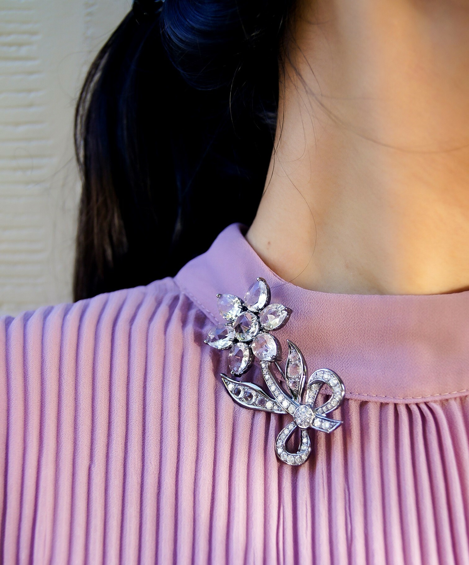 凜冬之花冰晶胸針