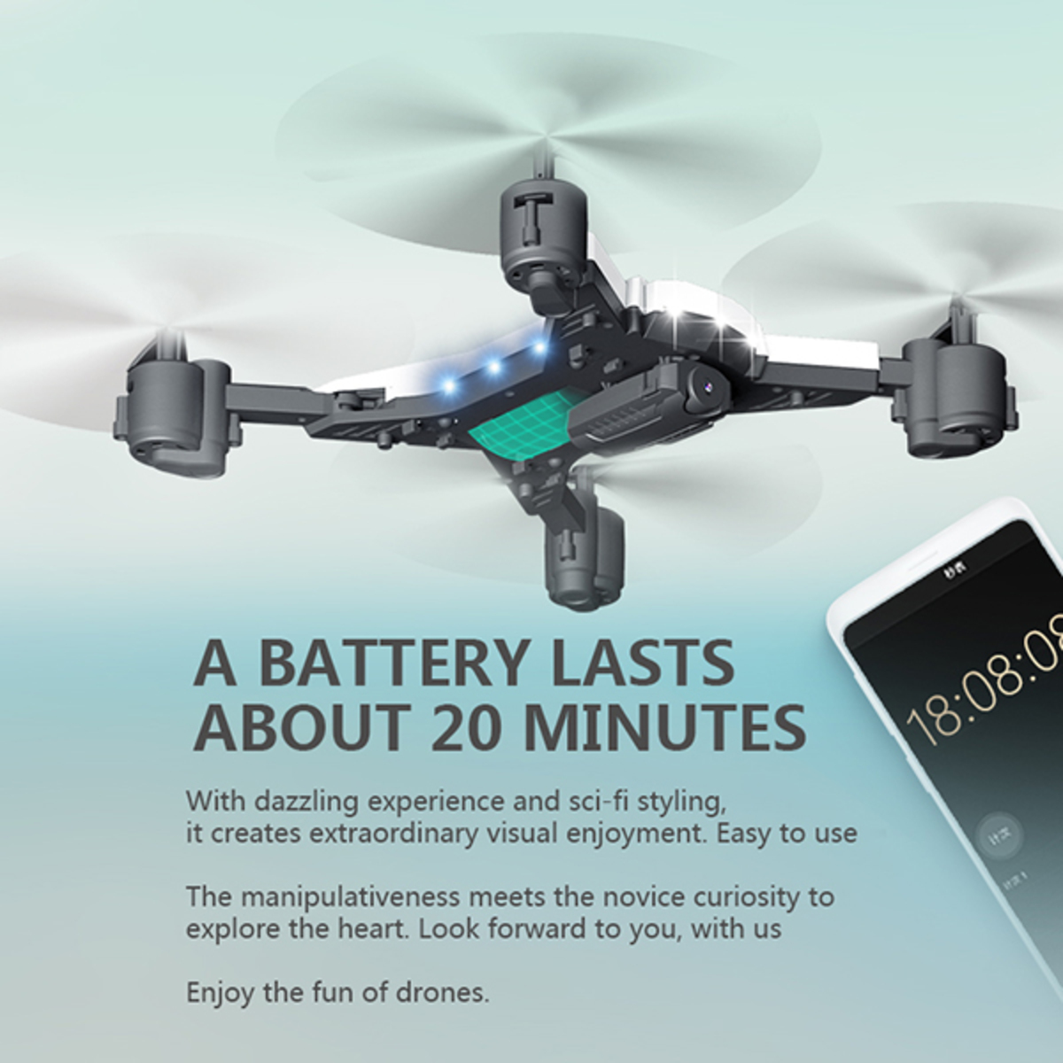 Japan's TSK KY601S ultra-long battery life 1080P HD aerial photography drone (P2339)