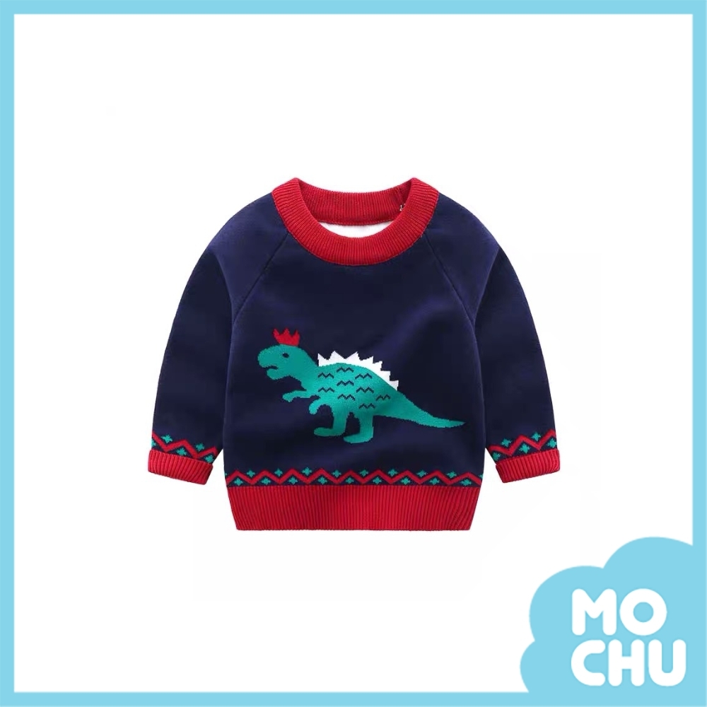 皇冠恐龍針織圓領毛衣