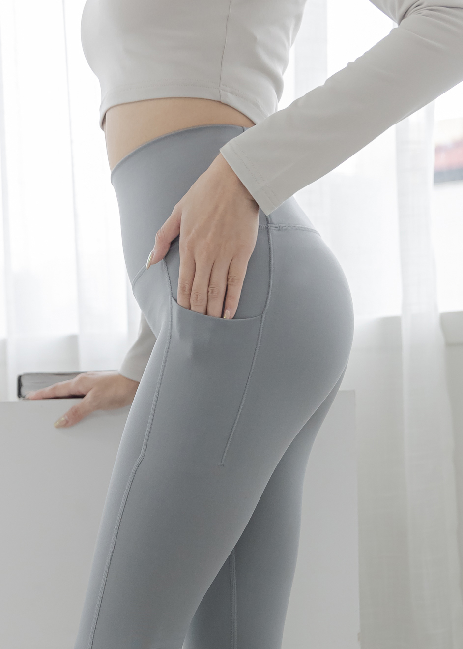 9/10 High-Rise Pockets Legging- 灰綠