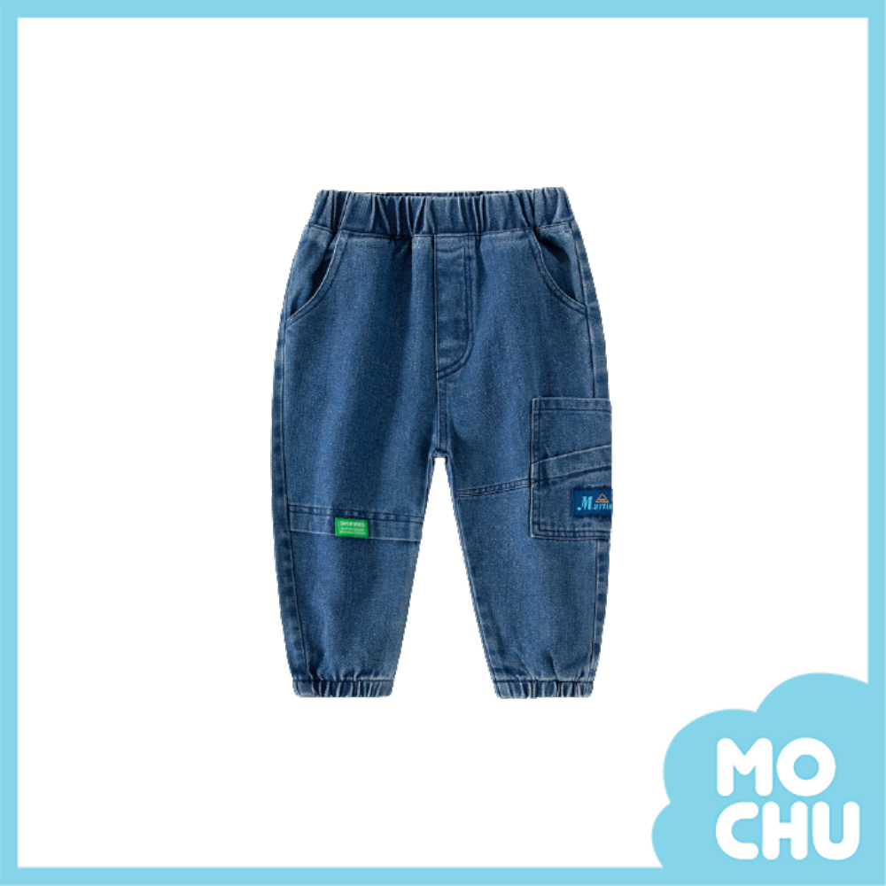 多貼標休閒長褲(兩色)