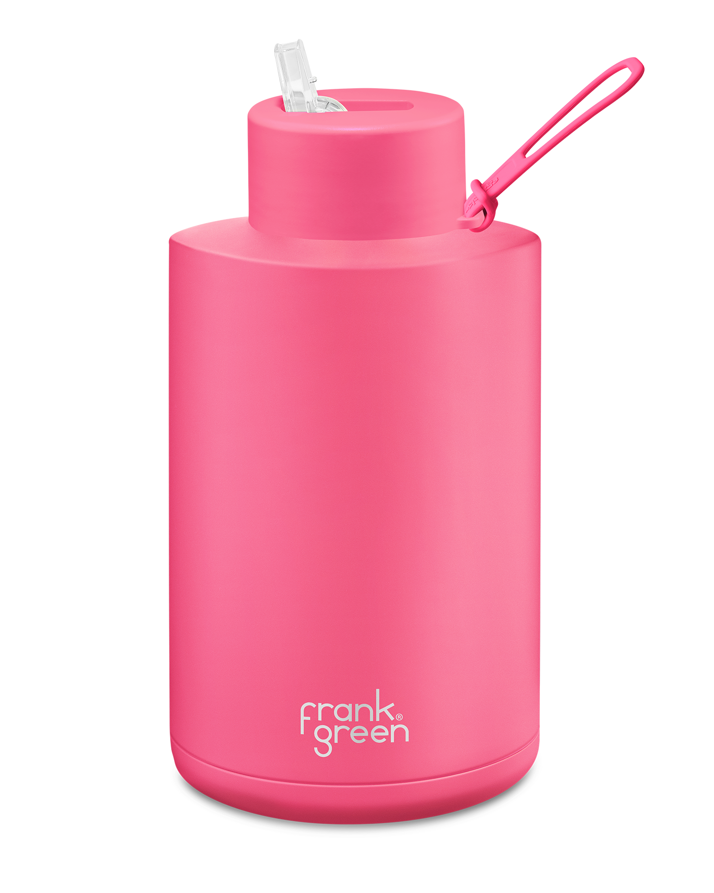 Neon Pink Ceramic Reusable Bottle - 68oz / 2,000ml | FRANK GREEN