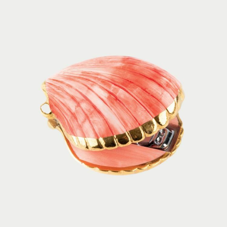 NACH 粉金貝殼瓷釘書機