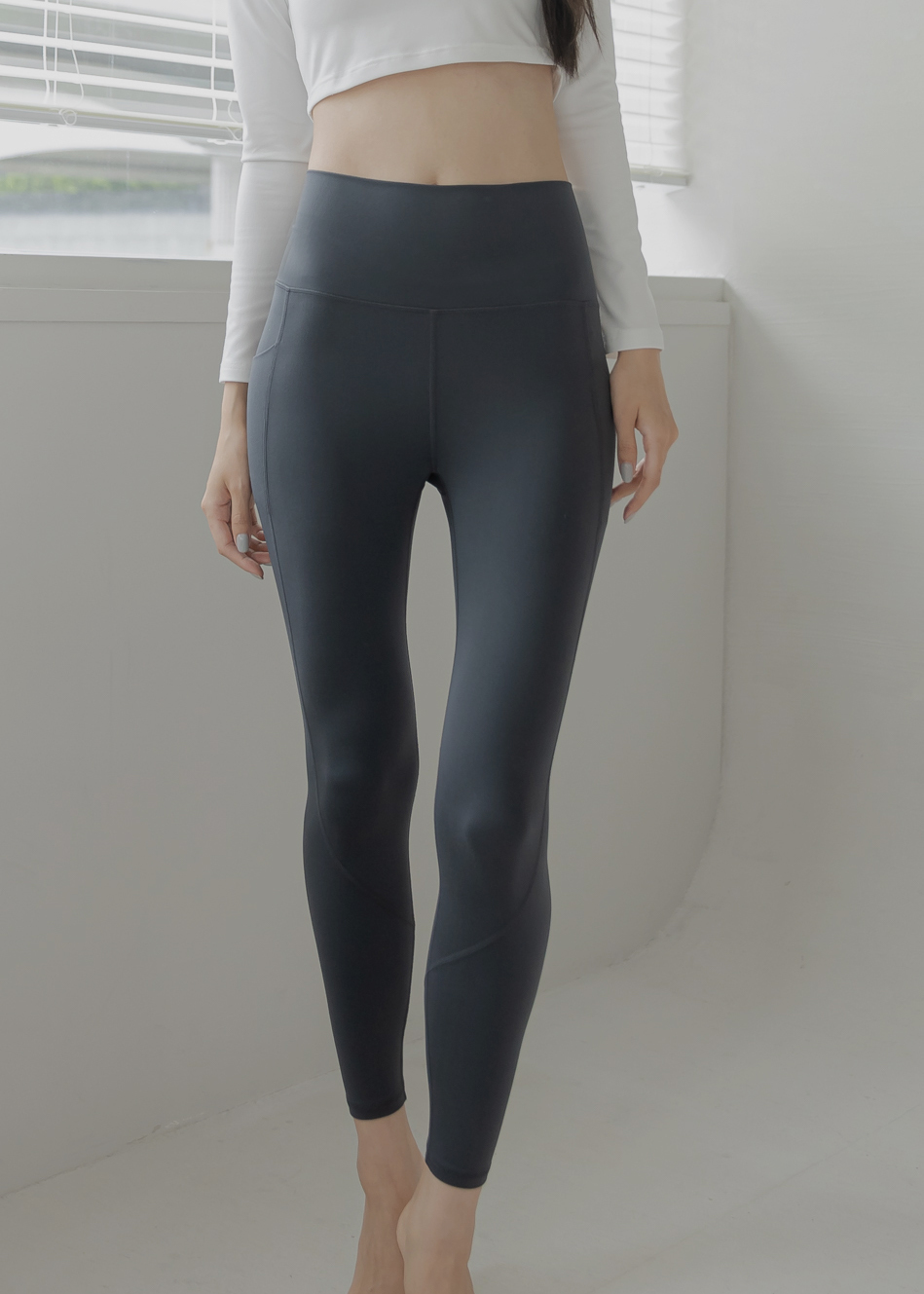 9/10 High-Rise Pockets Legging- 碳黑