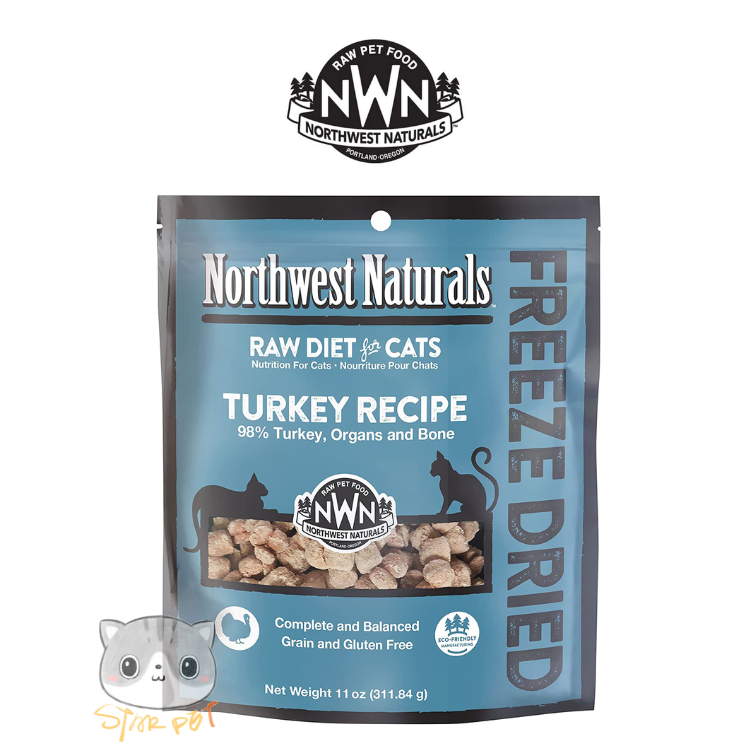 Northwest Naturals - Freeze Dried Diets for Cats Turkey Recipe 311g(11oz)