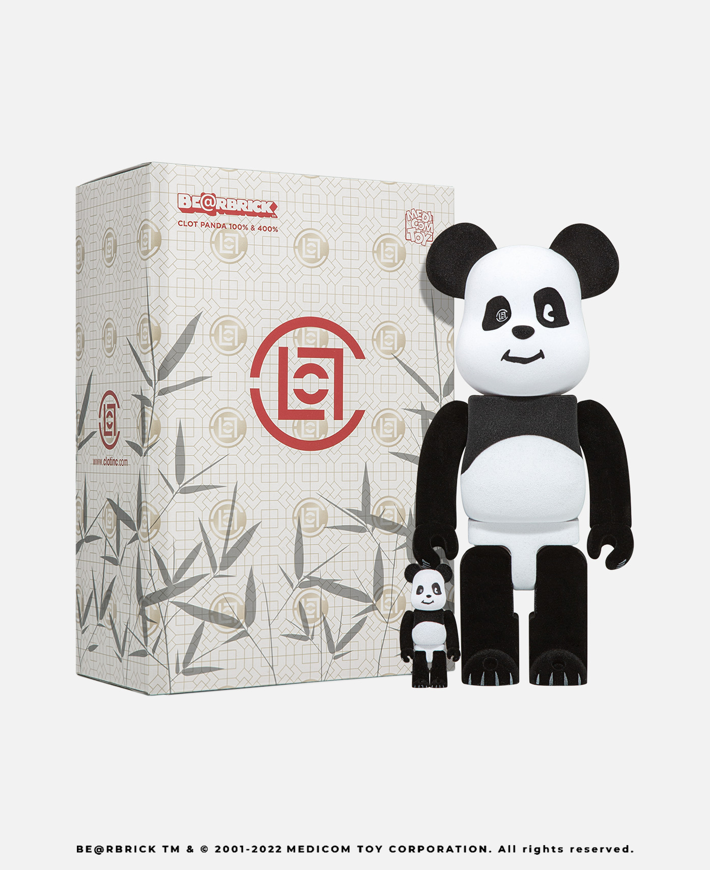 CLOT X MEDICOM TOY】BE@RBRICK CLOT PANDA 100% & 400%