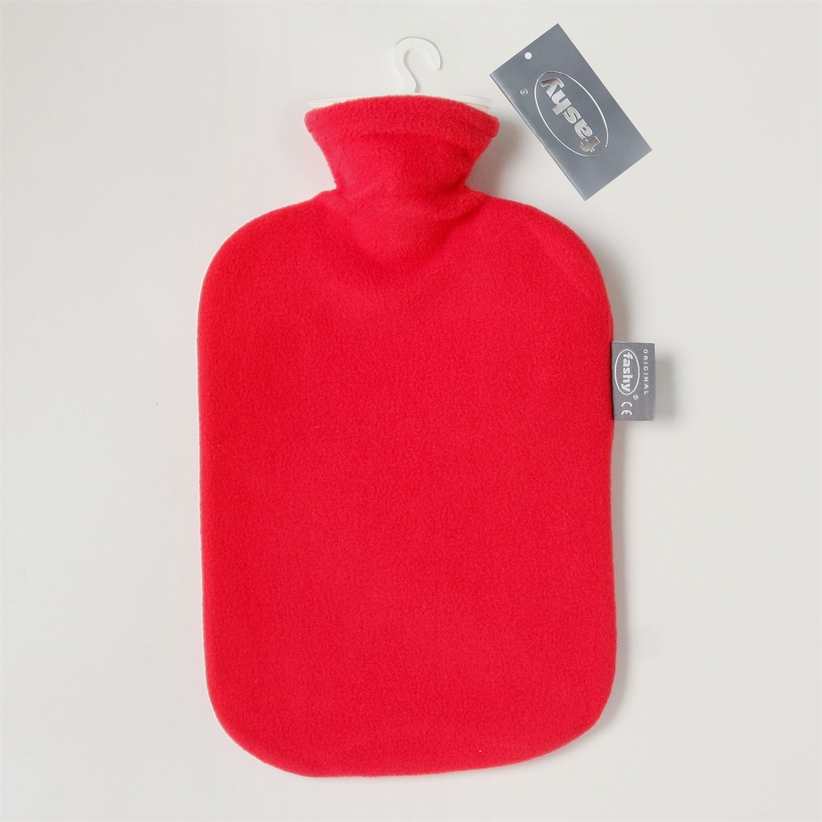 德國Fashy 2L暖水袋-抓毛套 -莓紅色