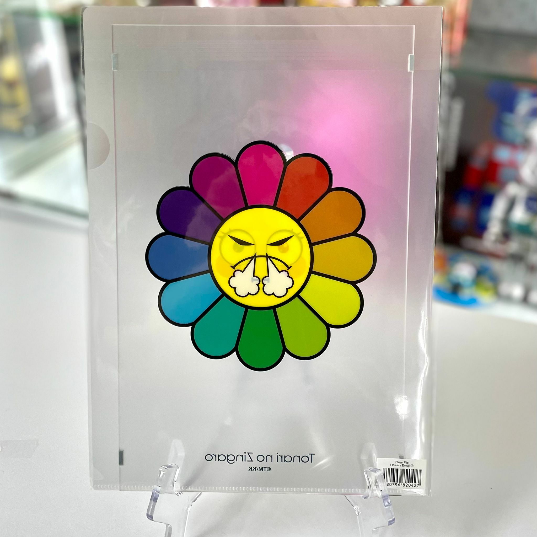 'Murakami Clear A4 File Flowers Emoji