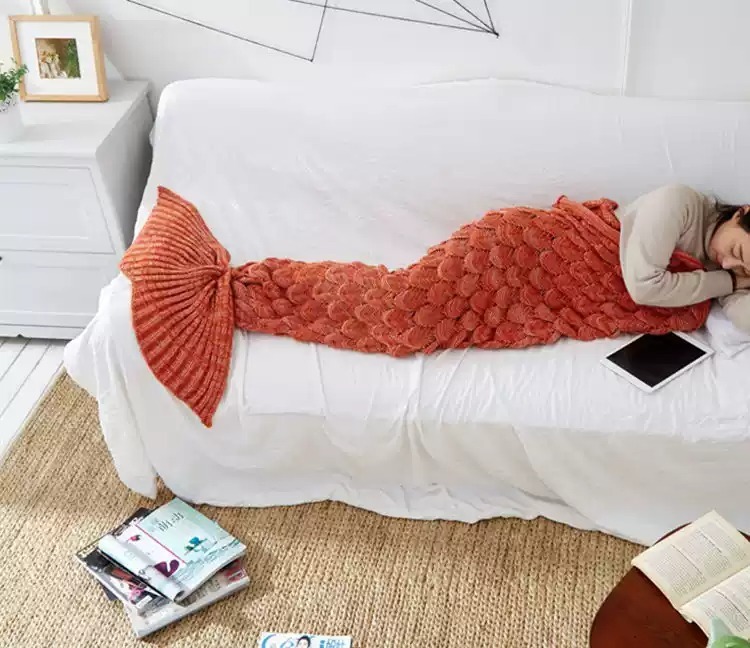 Mermaid 美人魚尾毛毯
