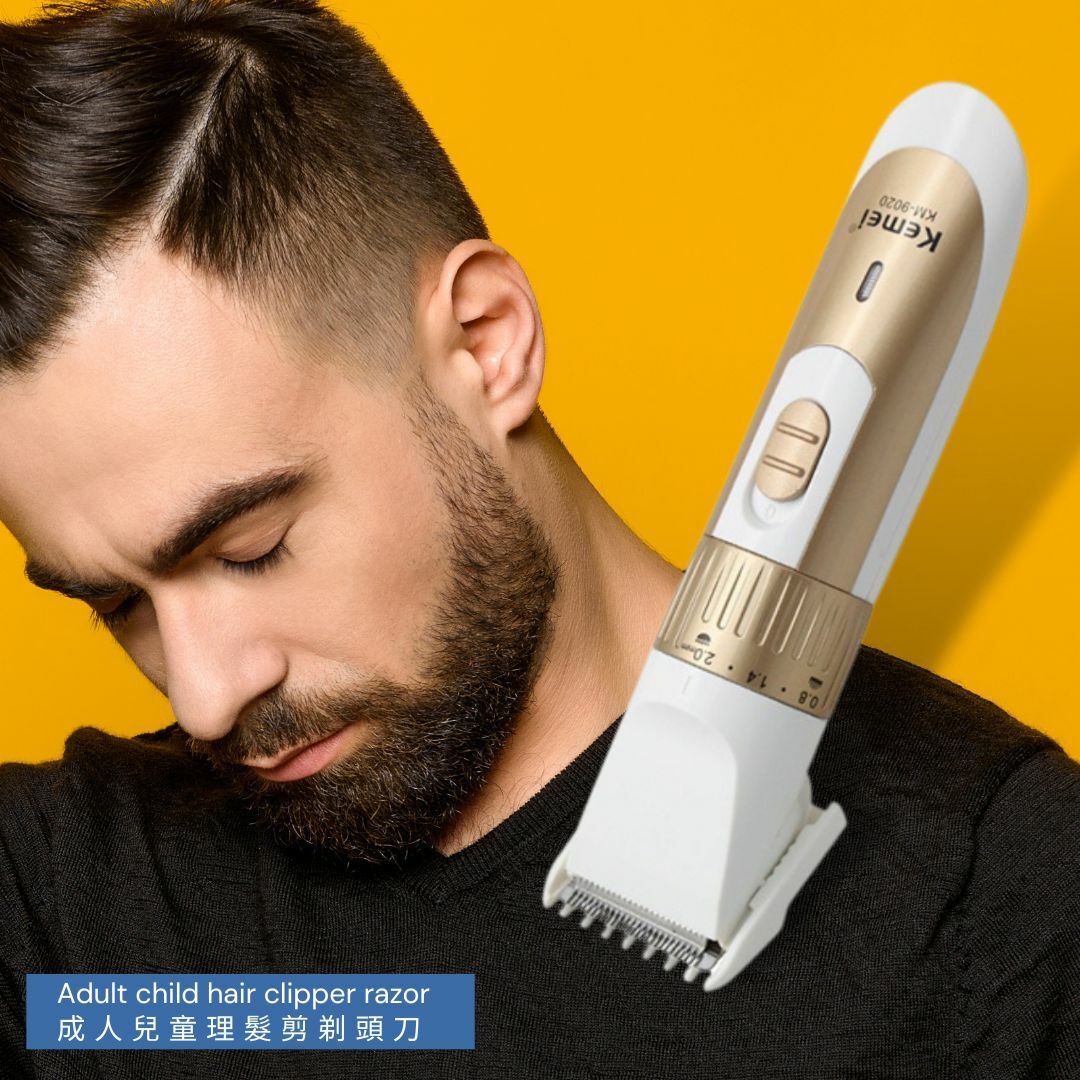 日本JTSK Kemei充電式電動旋轉可微調理髮器 成人兒童理髮剪剃頭刀 P3256 (Kemei系列)