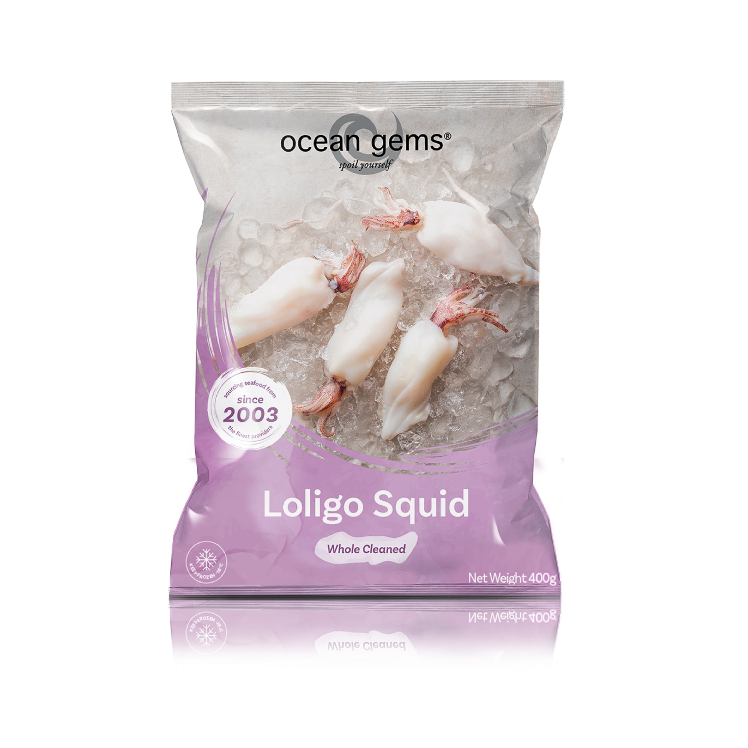 [海中寶] 原隻魷魚 20/40 (每包約8-12件) 500G