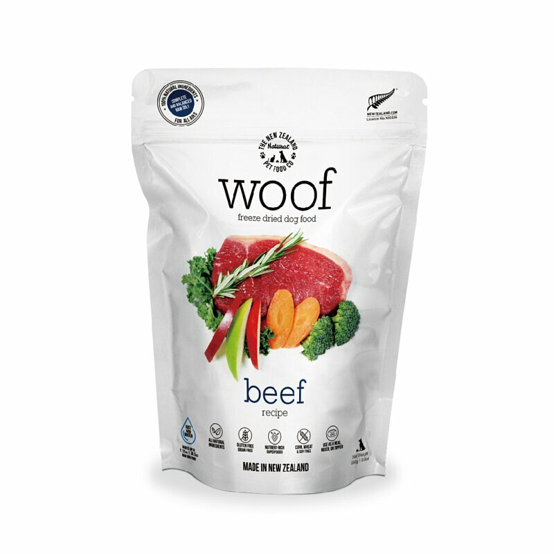 【NZ Natural 鮮開凍】 woof 狗狗冷凍乾燥生食餐 | 牛肉280g