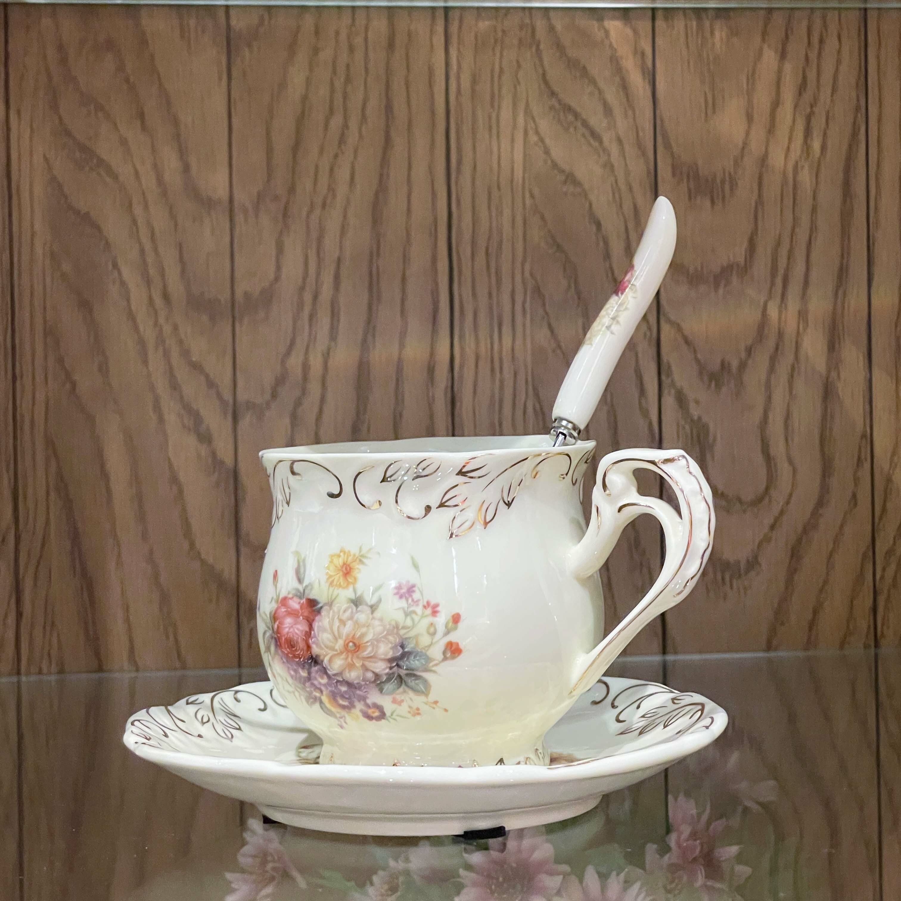 清芳玫瑰咖啡杯盤組