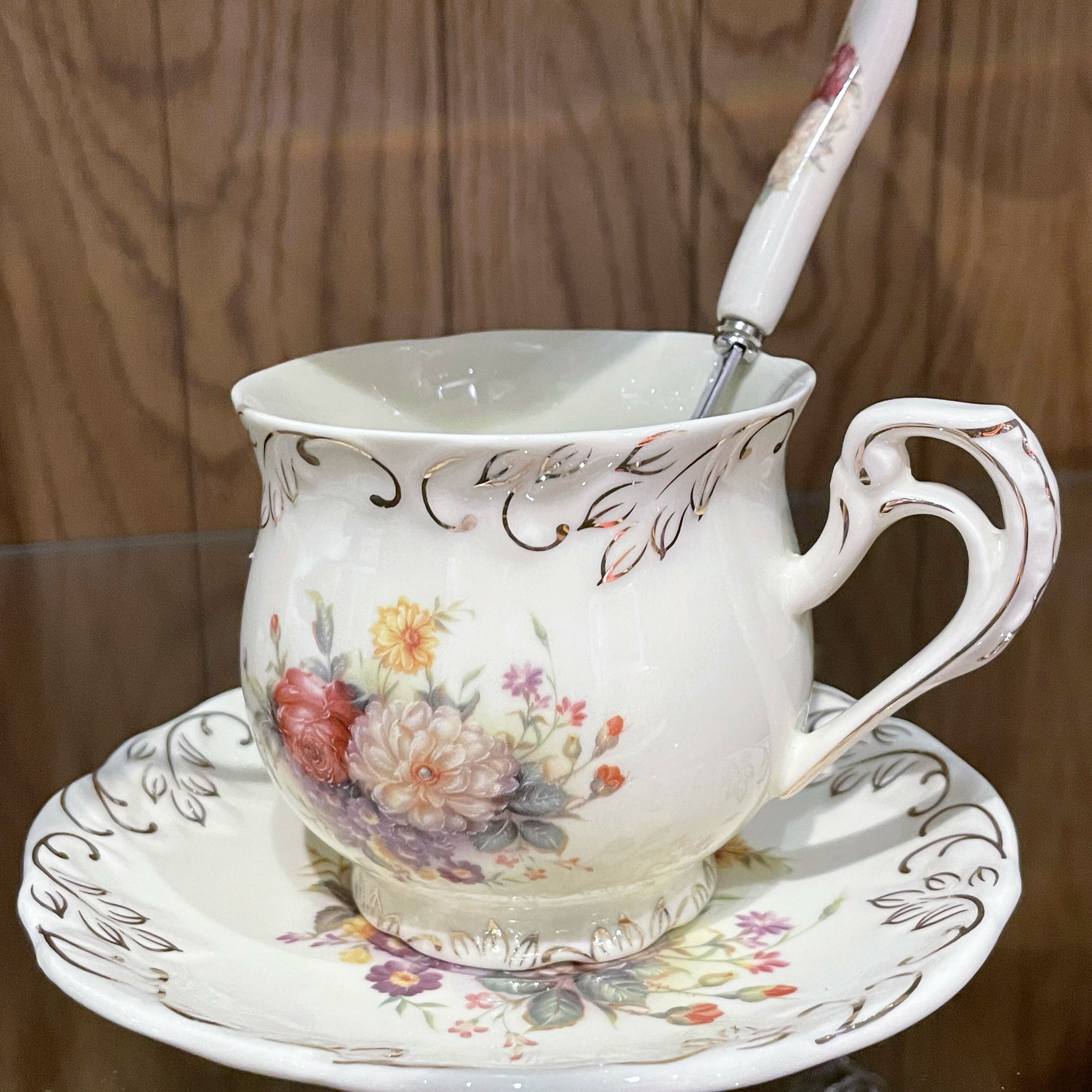 清芳玫瑰咖啡杯盤組