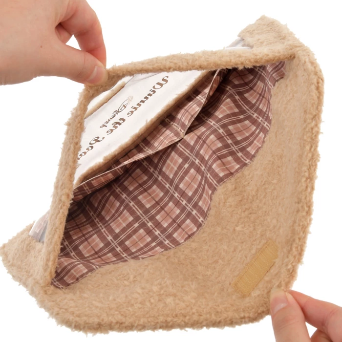 【現貨】日本迪士尼2022奶茶維尼 透明 毛茸茸扁包 文件袋