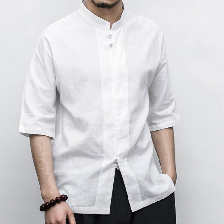 亞麻中國風村衣