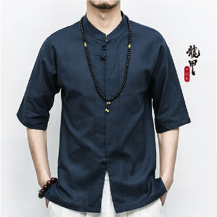 亞麻中國風村衣