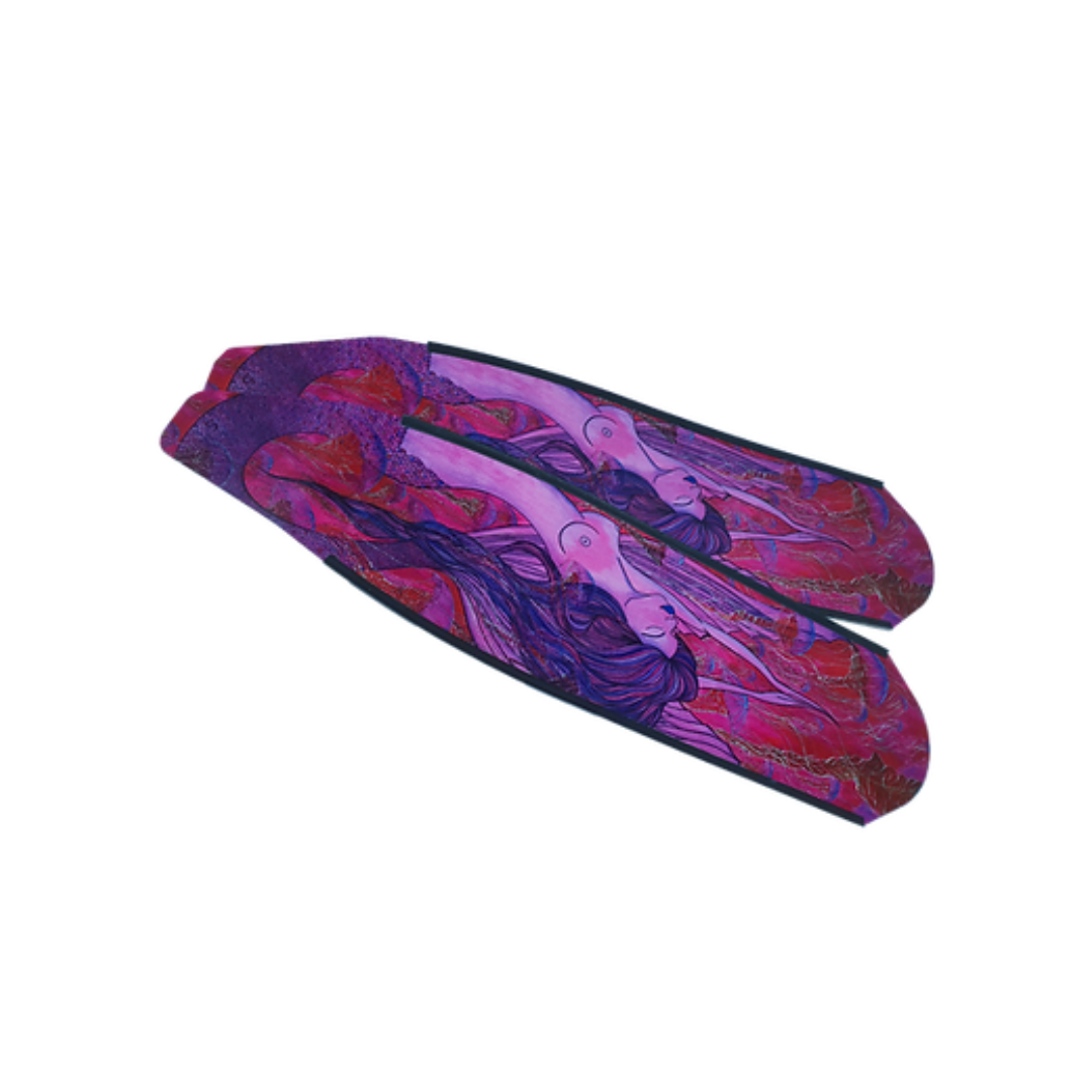 ▲DiveR 全碳纖維長蛙板-裸女之愛(紫)