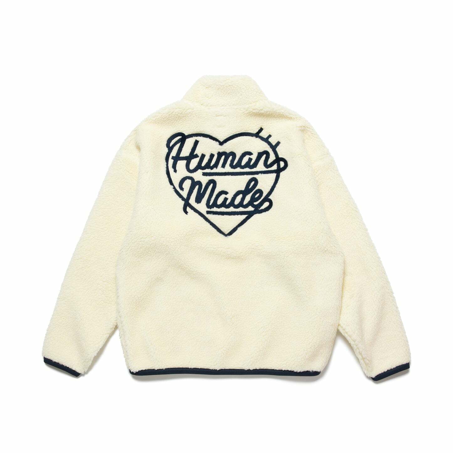 2022AW HUMAN MADE BOA FLEECE PULLOVER 愛心 拉鍊 搖粒絨 長T 半截式 衝鋒 長袖 現貨