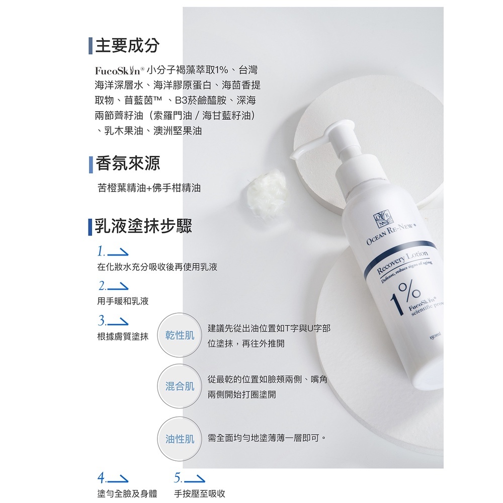 【樂森藥局】Ocean Re-New®調理乳液150ml 修護滋潤 台灣氣候適用 褐藻萃取保養 提升肌膚彈性
