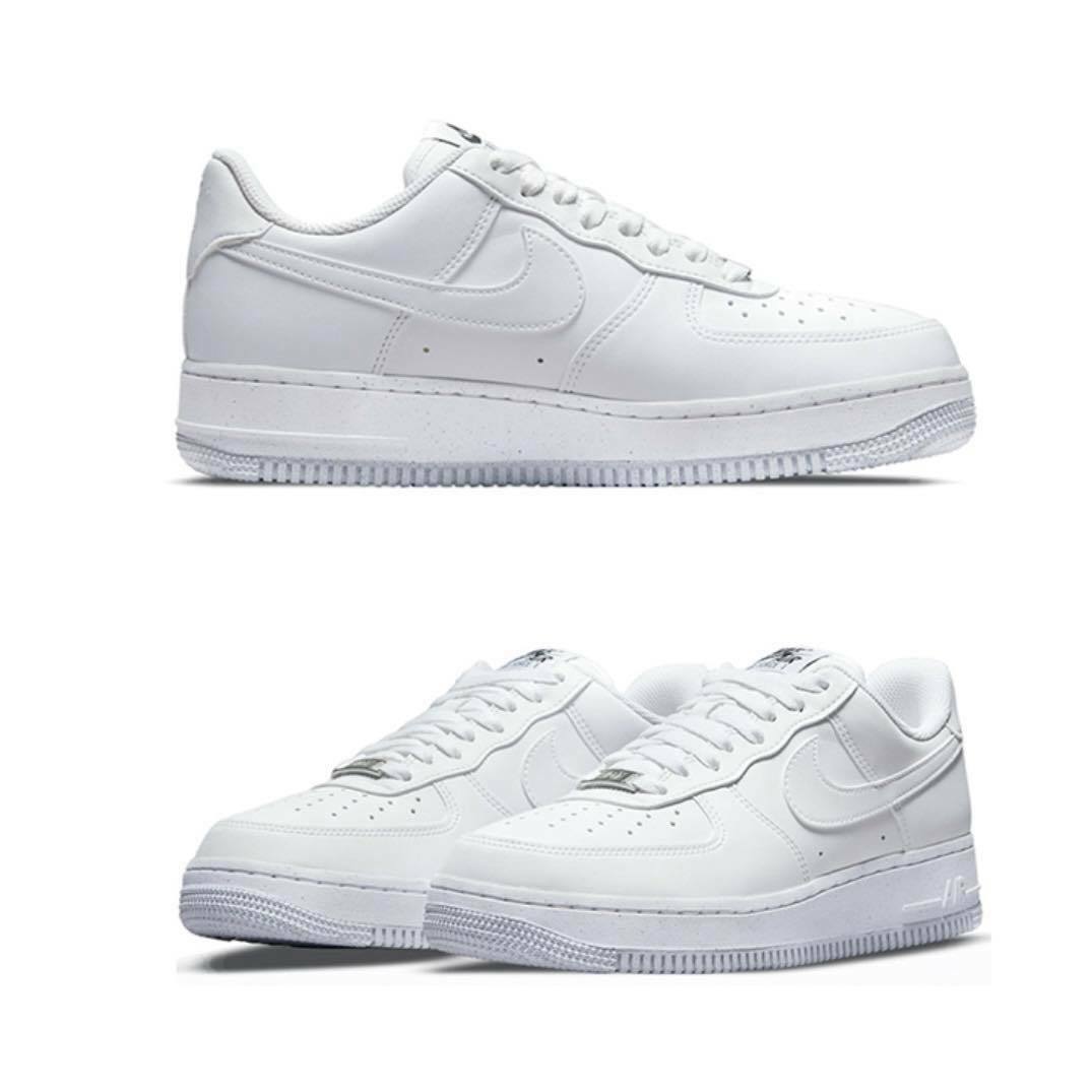 NIKE AIR FORCE 1 LOW next nature 環保材質 女款 全白 灰底 DC9486-101