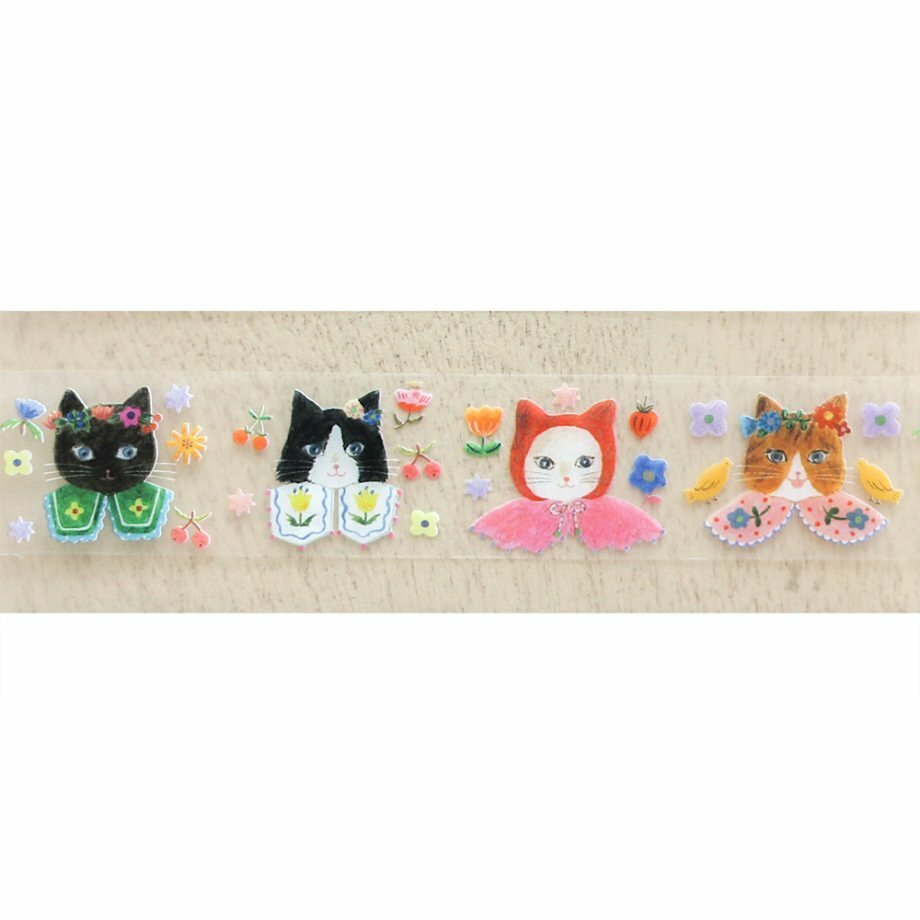 Hyogensha 20mm Clear Masking Tape－Aiko Fukawa Series (Japanese Stationery Brand)