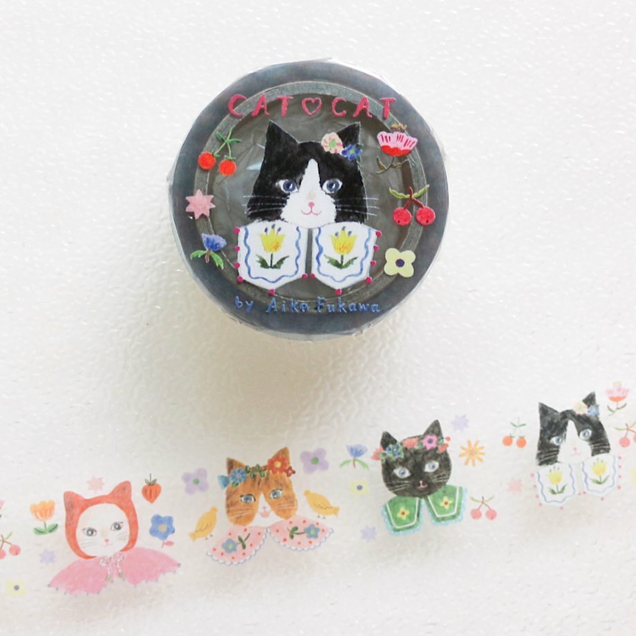 Hyogensha 20mm Clear Masking Tape－Aiko Fukawa Series (Japanese Stationery Brand)