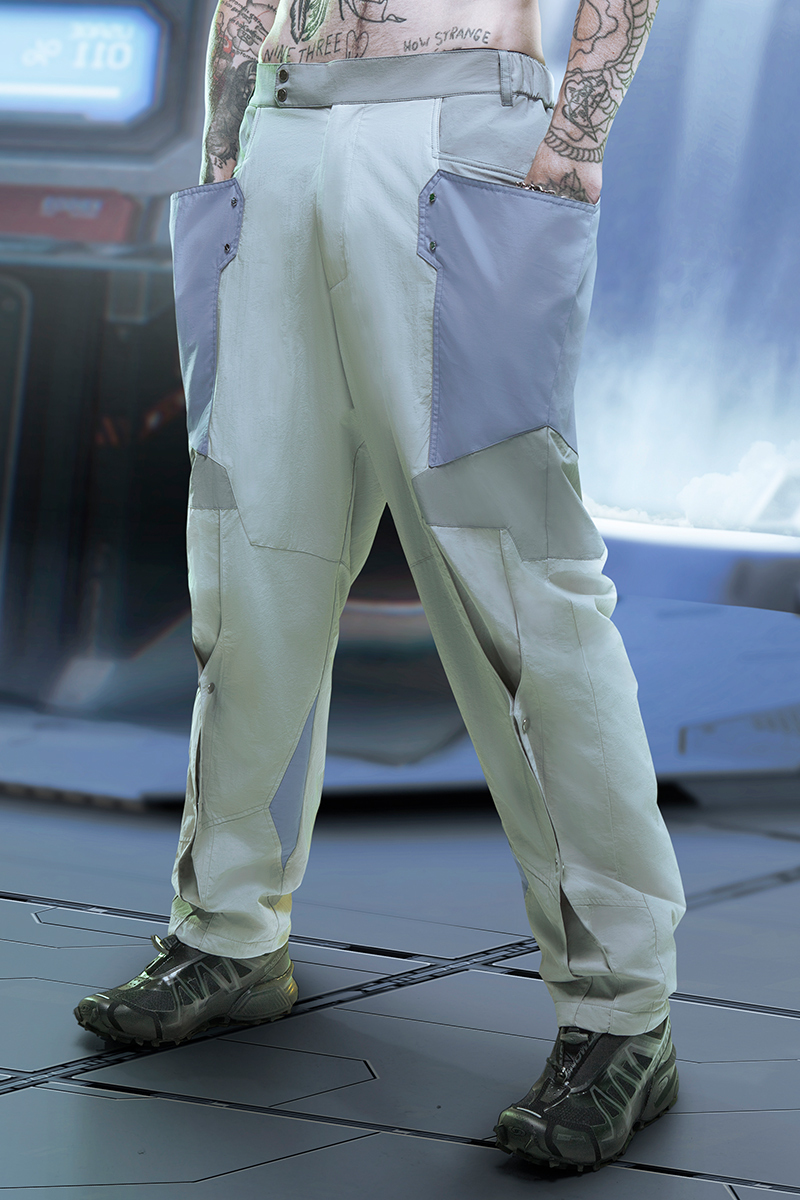 不作惡「重霄長褲」賽博朋克機能加絨加厚防水滑雪褲