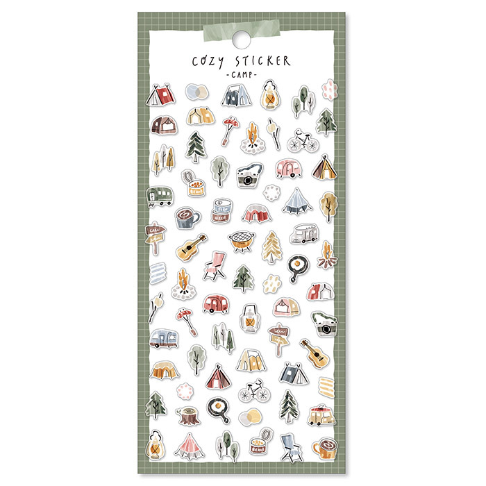 露營 Cozy 溫暖手繪風 和紙貼紙|日本Mind Wave