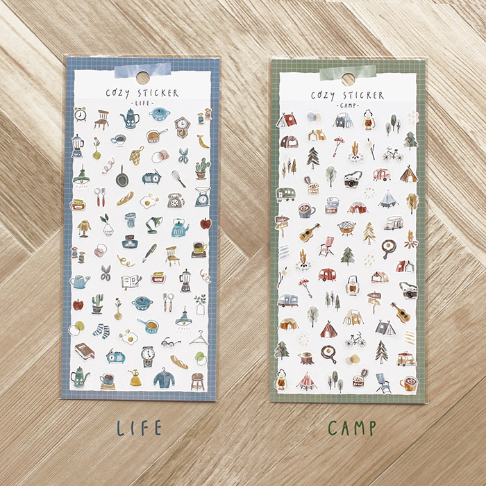生活 Cozy 溫暖手繪風 和紙貼紙|日本Mind Wave