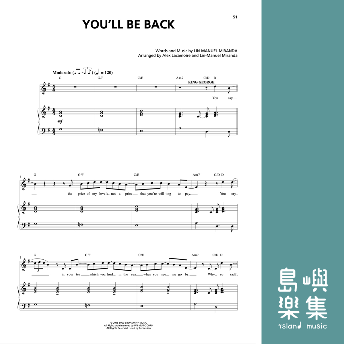 Hamilton (Vocal Selections)