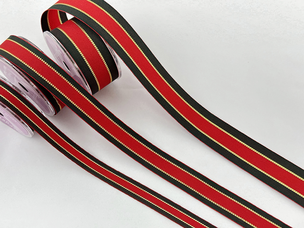 細金紅綠緞帶/平織/經典款