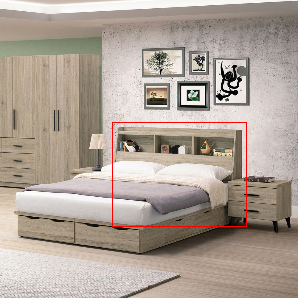 馮迪索淺古銅色5尺床頭箱