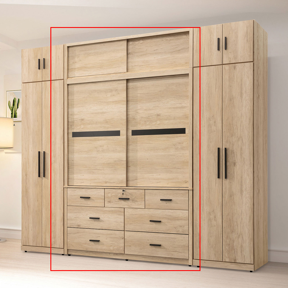 茉娜5*8尺推門衣櫃