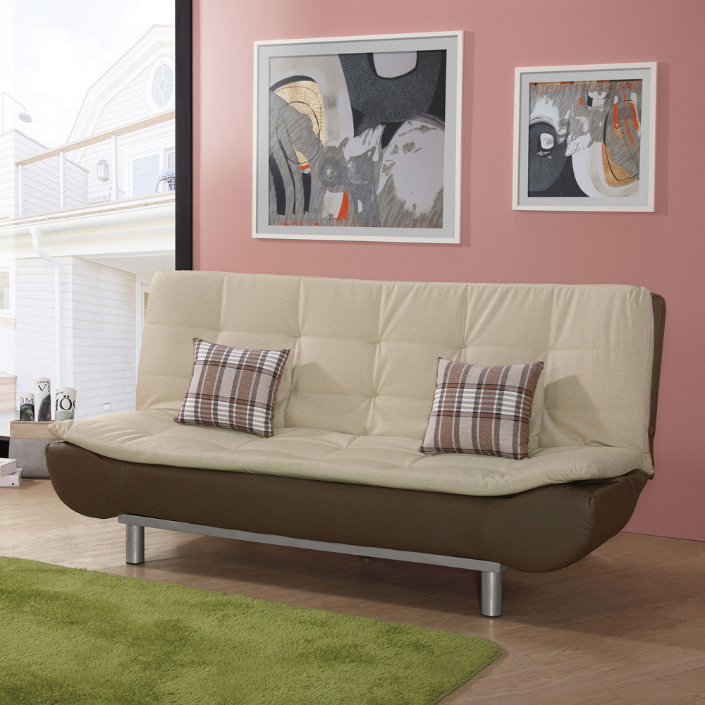 波鴻咖啡色貓抓皮沙發床