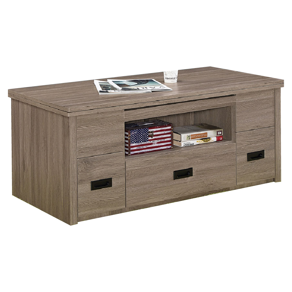 拉比灰橡五抽大茶几共3件