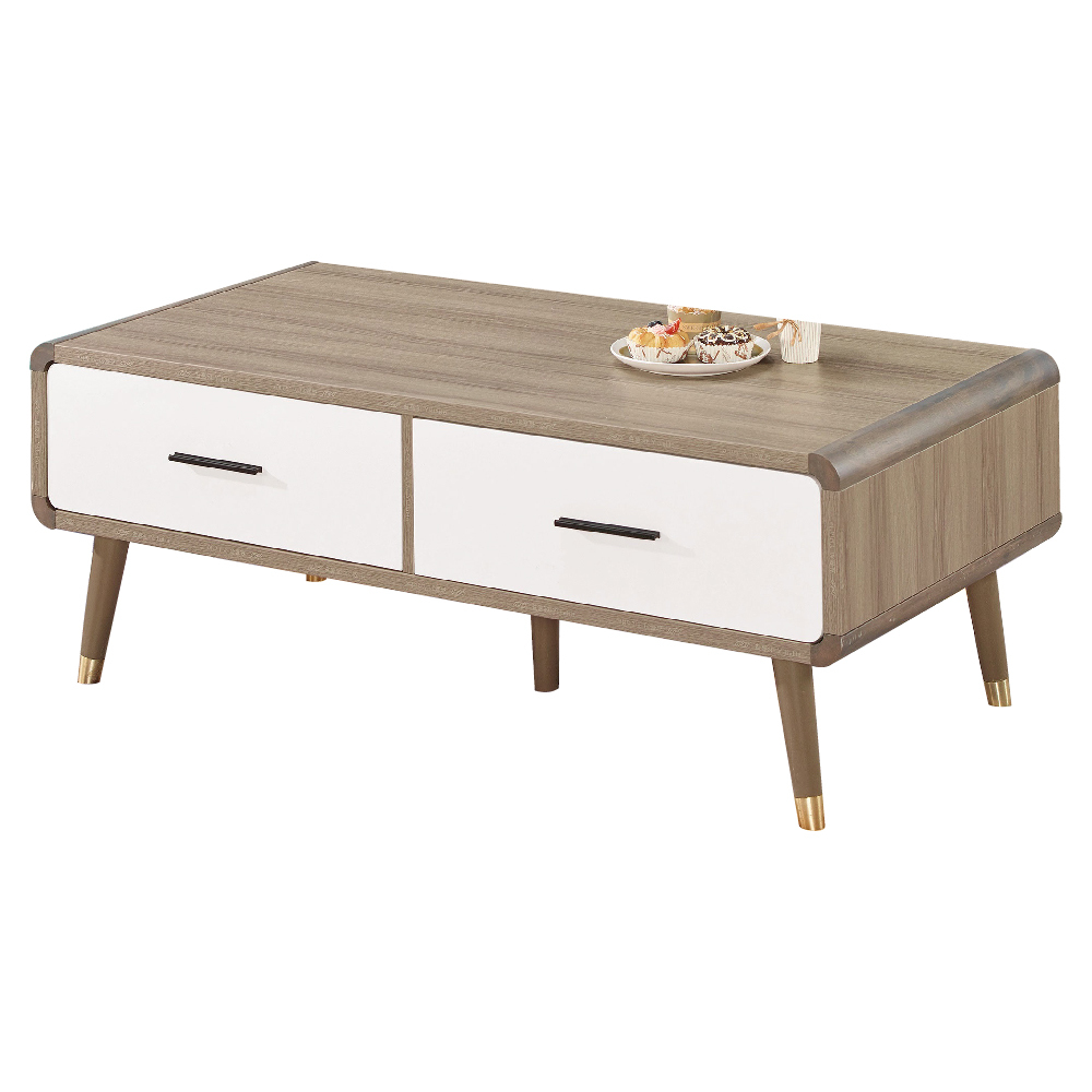 艾諾4尺淺灰橡色四抽大茶几CS-12共1件