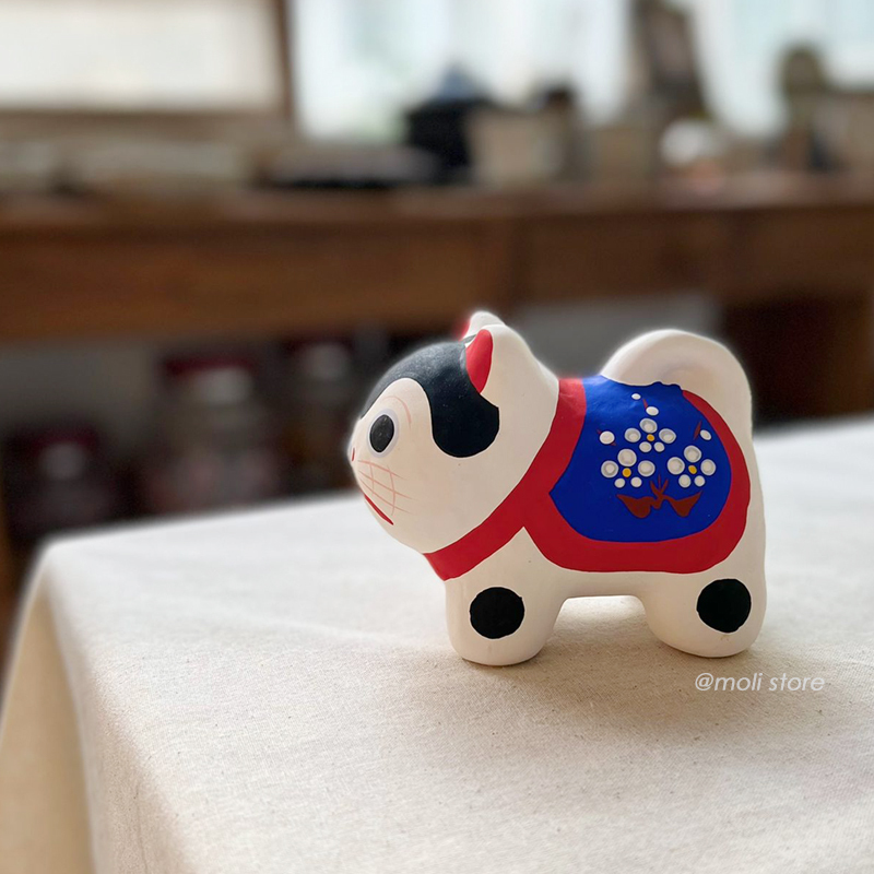 手工陶器 招福犬張子｜瀨戶陶芸社玩具工房