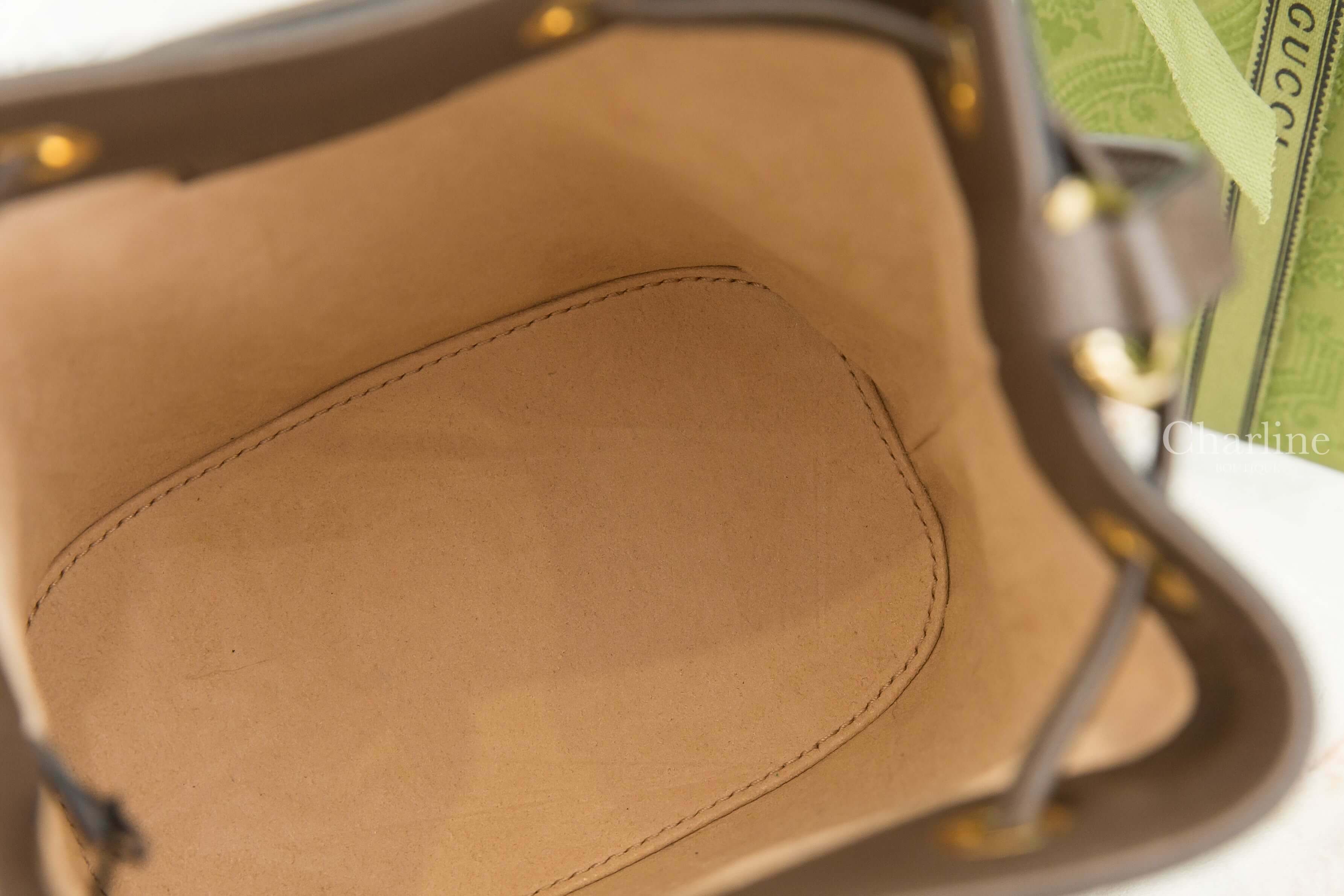 Gucci Ophidia Mini Gg Bucket Bag 米色/烏木色GG紅綠條紋迷你水桶肩背包-Charline Boutique 精品代購