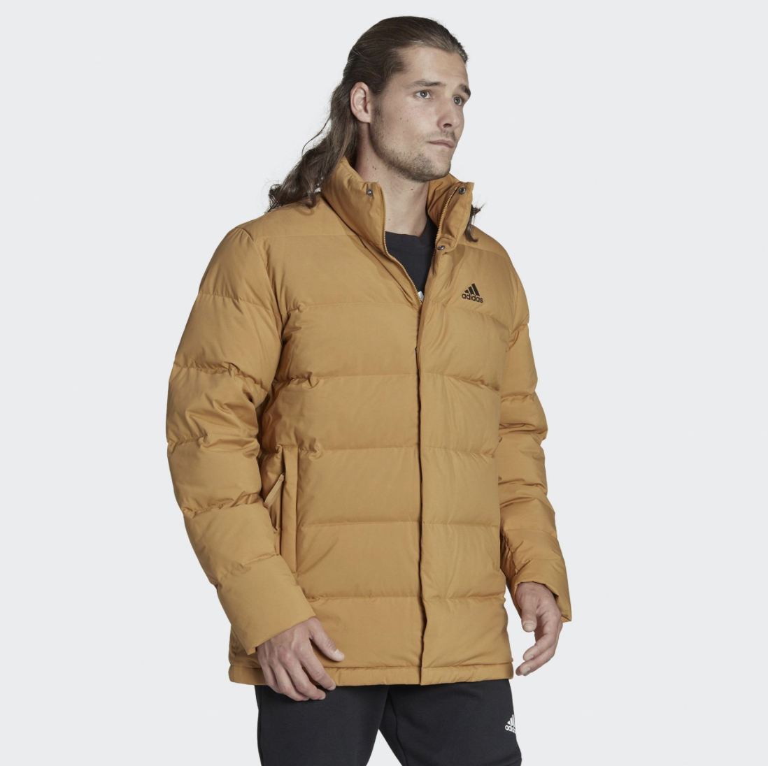 ADIDAS HELIONIC MID J 男 羽絨外套 卡其HE1463 NOV LU